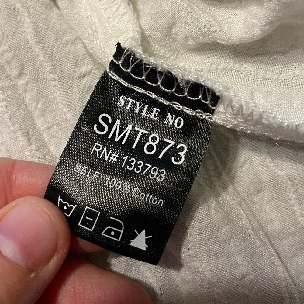 POL White Floral V Cut Dainty Retro Lace Blouse Size Small UUU - Picture 2 of 3